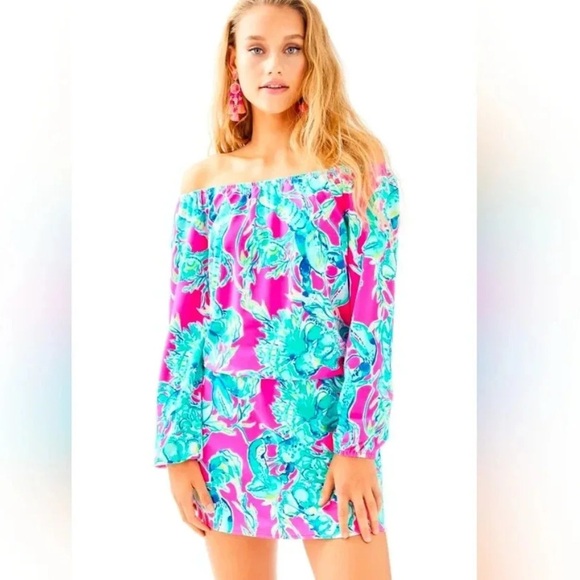 Lilly Pulitzer Pants - Lilly Pulitzer Lana Off the Shoulder Skort Romper womens‎ size XS